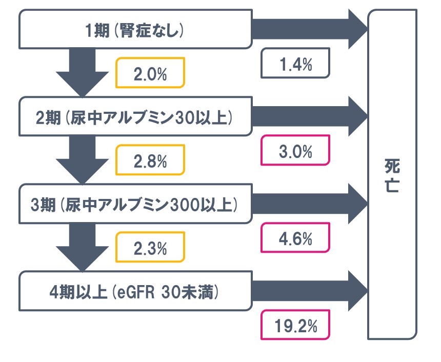 微量アルブミン尿症と糖尿病性腎症の患者の今後の見通しはどうなりますか?